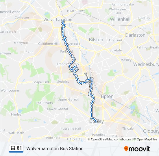 81 Bus Line Map