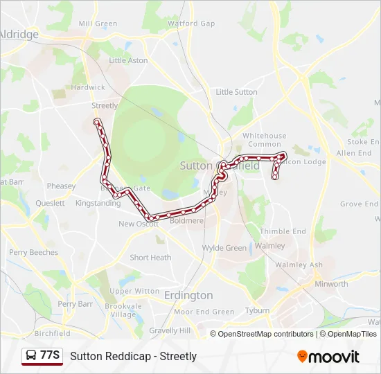 77S Bus Line Map