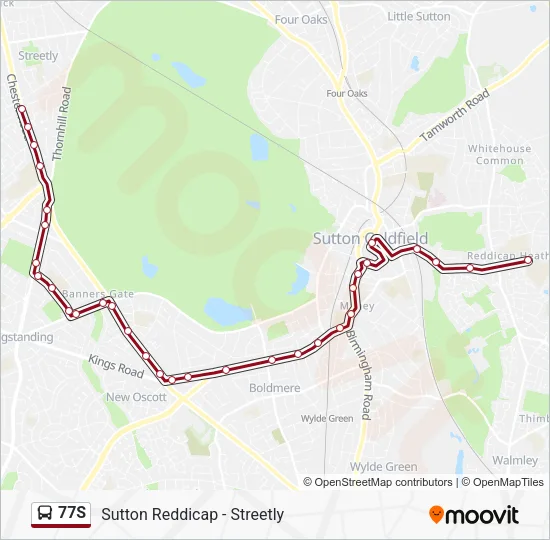 77S Bus Line Map