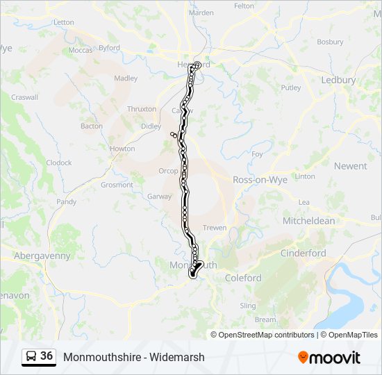 36 Bus Line Map