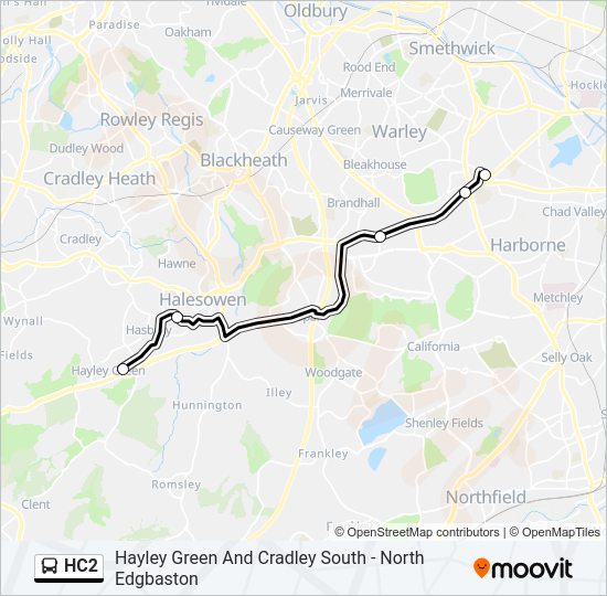 HC2 bus Line Map