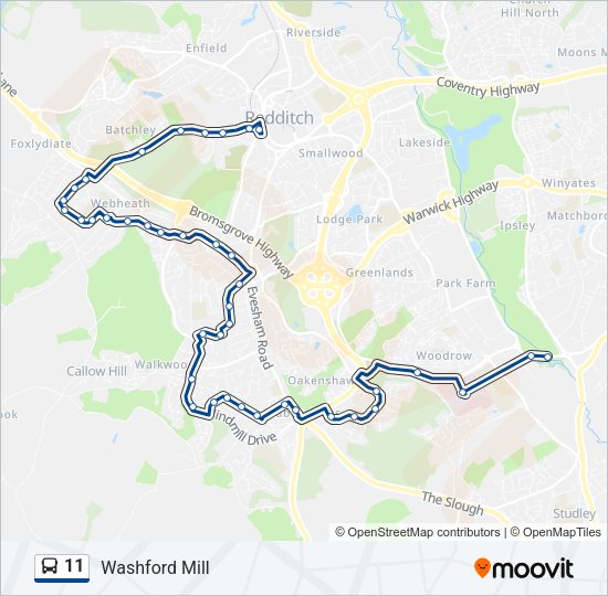 11 Bus Line Map