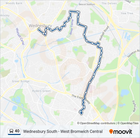 40 Bus Line Map