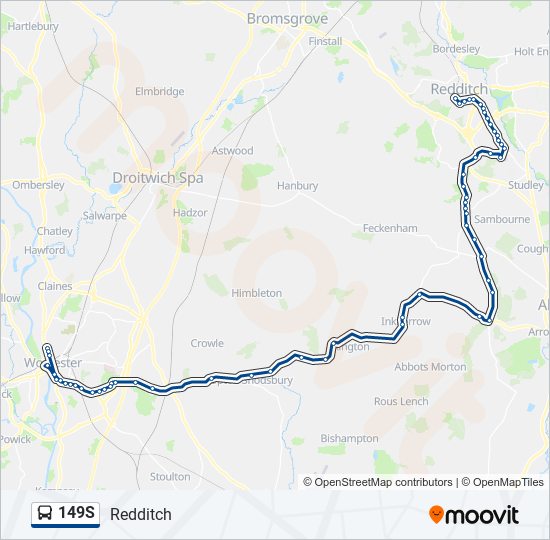 149s Route: Schedules, Stops & Maps - Redditch (Updated)