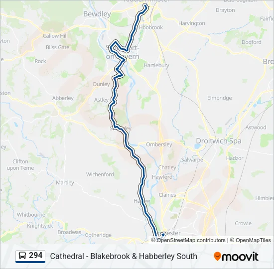 294 Bus Line Map