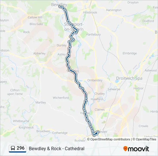 296 Bus Line Map