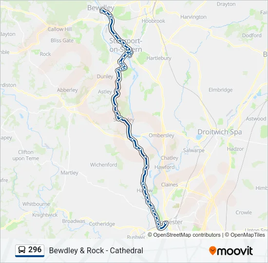 296 Bus Line Map