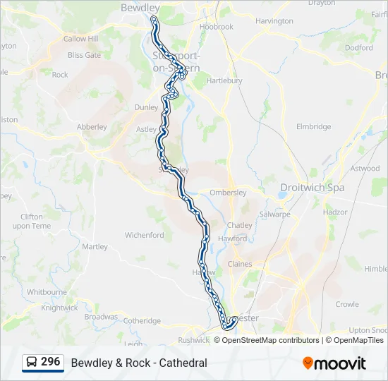 296 Bus Line Map