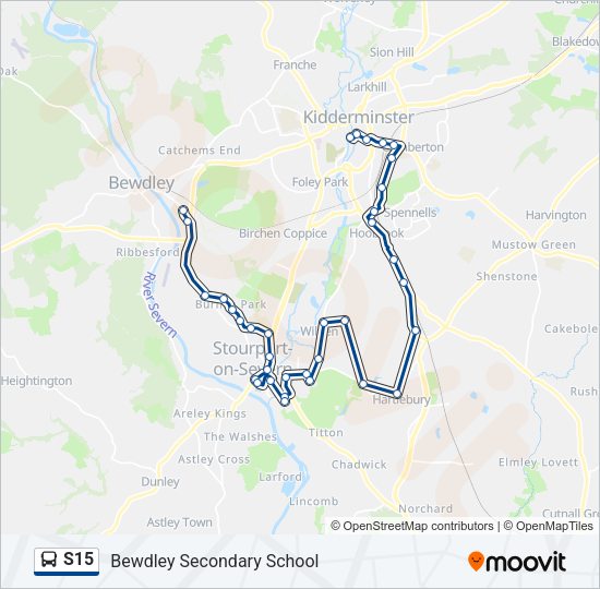 S15 Bus Line Map