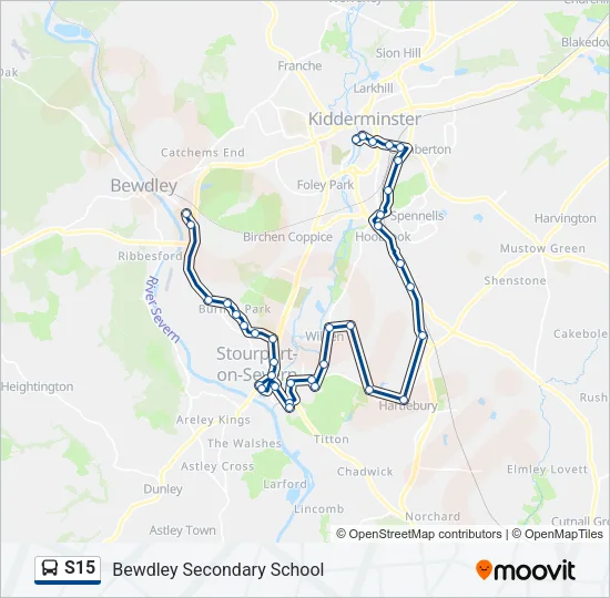 S15 Bus Line Map