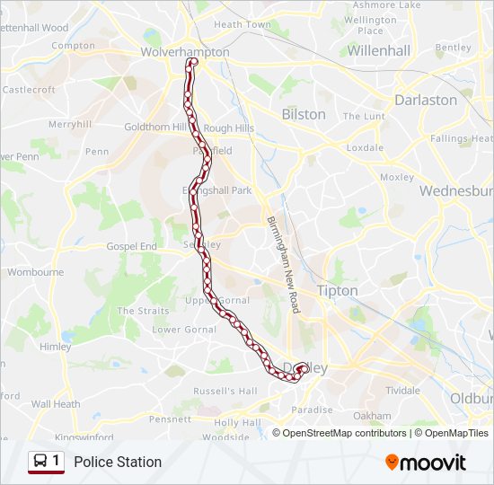 1 Bus Line Map