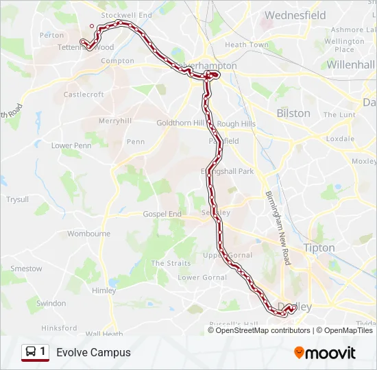 1 Bus Line Map
