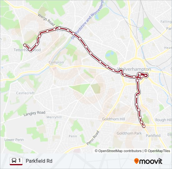 1 Bus Line Map
