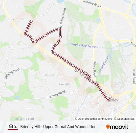 2 Bus Line Map