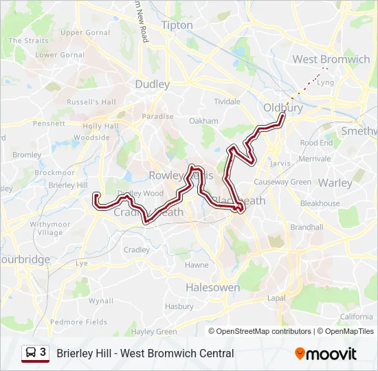 3 Bus Line Map
