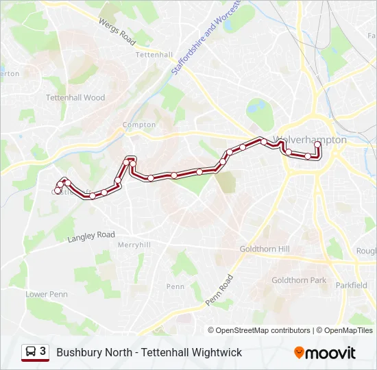 3 Bus Line Map