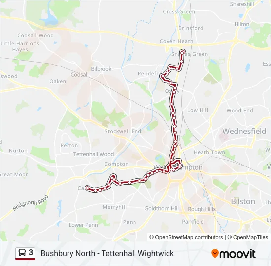 3 Bus Line Map