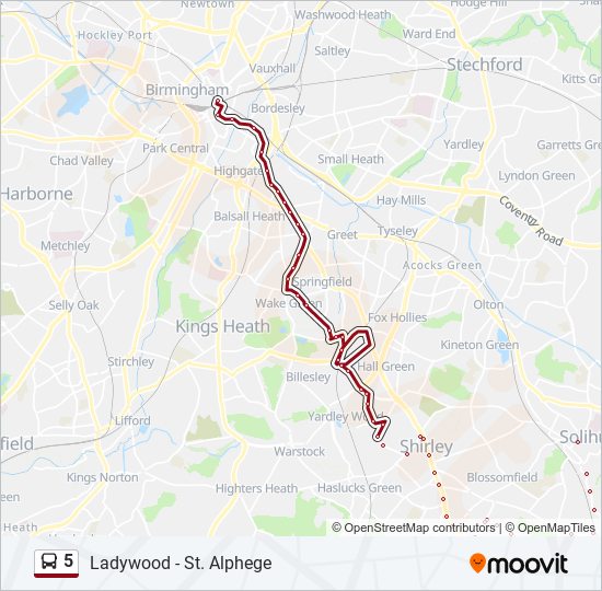 5 bus Line Map