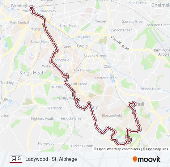 5 Bus Line Map