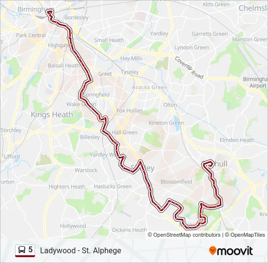 5 Bus Line Map