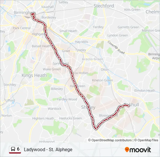 6 Bus Line Map