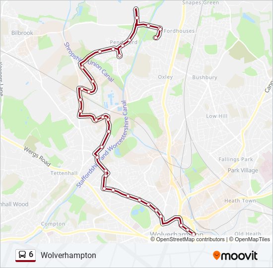 6 bus Line Map