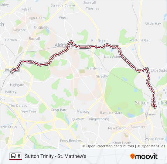 6 bus Line Map