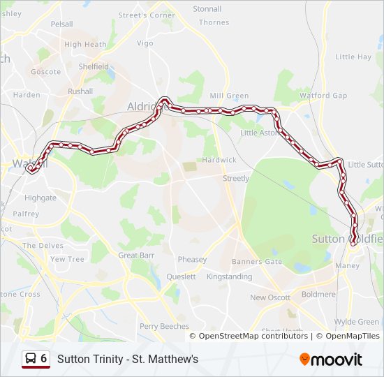 6 Bus Line Map