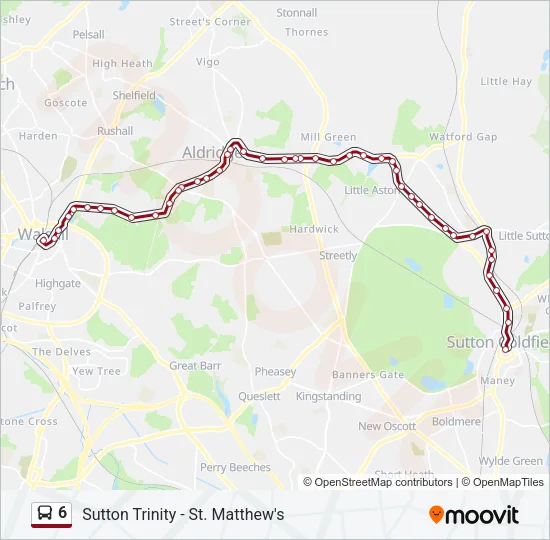 6 Bus Line Map