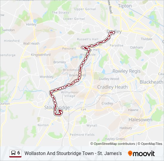 6 Bus Line Map