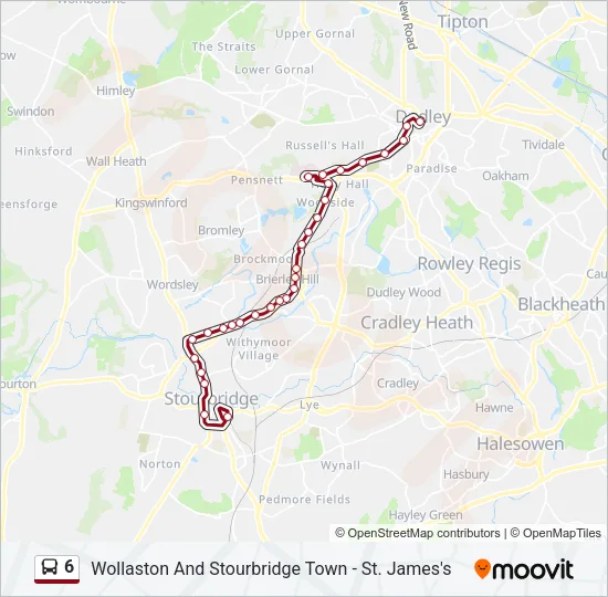 6 Bus Line Map