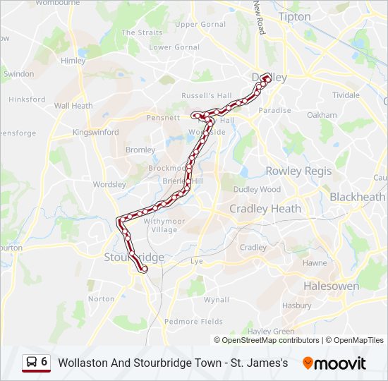6 Bus Line Map