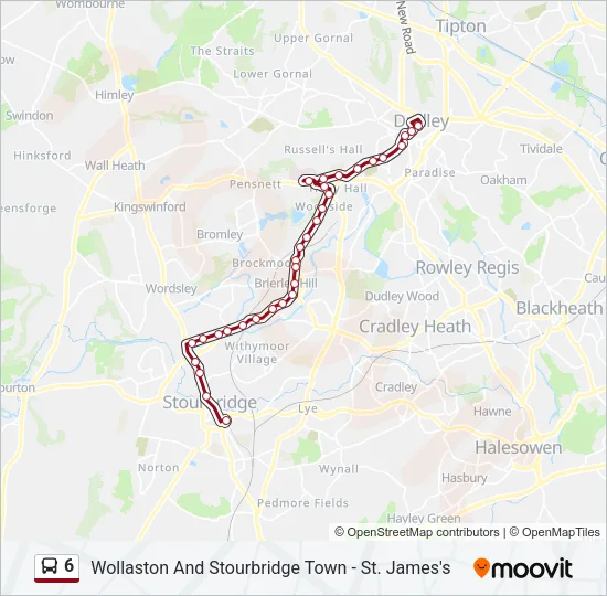 6 Bus Line Map