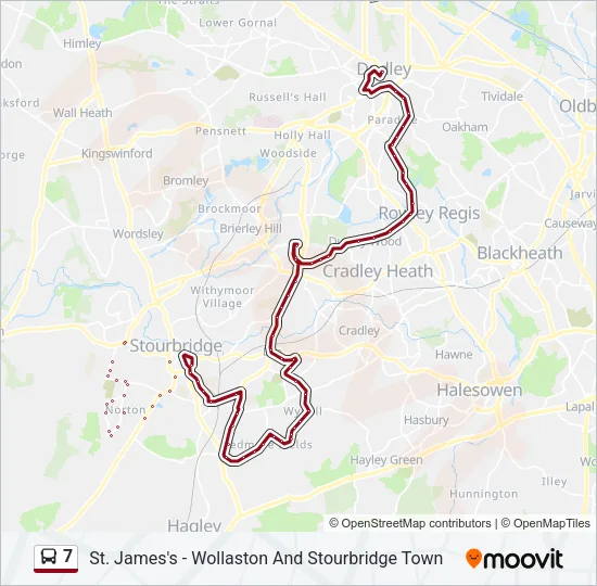 7 Bus Line Map