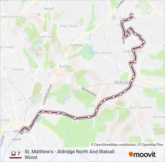 7 Bus Line Map