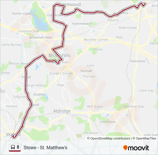 8 Bus Line Map