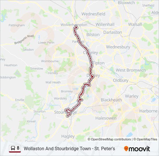 8 Bus Line Map