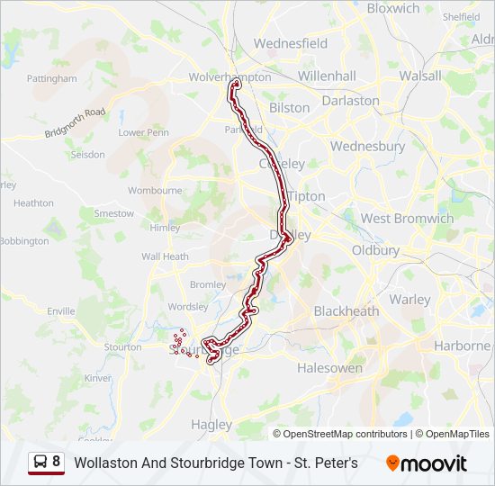 8 Bus Line Map