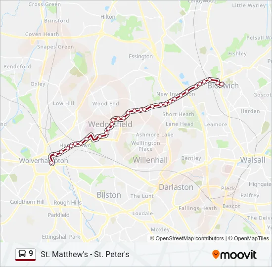 9 Bus Line Map
