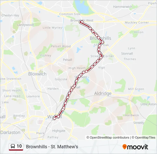 10 Bus Line Map