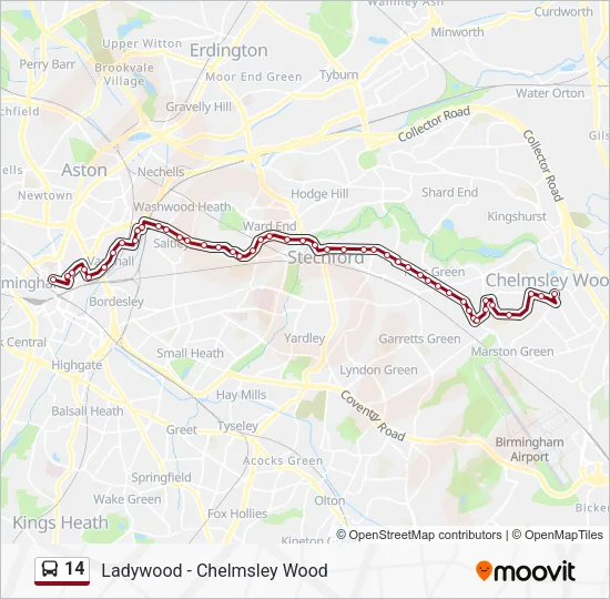 14 Bus Line Map