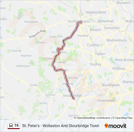 16 Bus Line Map