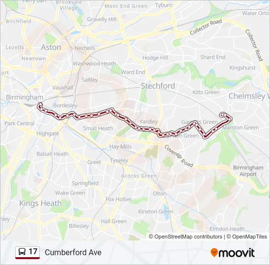 17 Bus Line Map