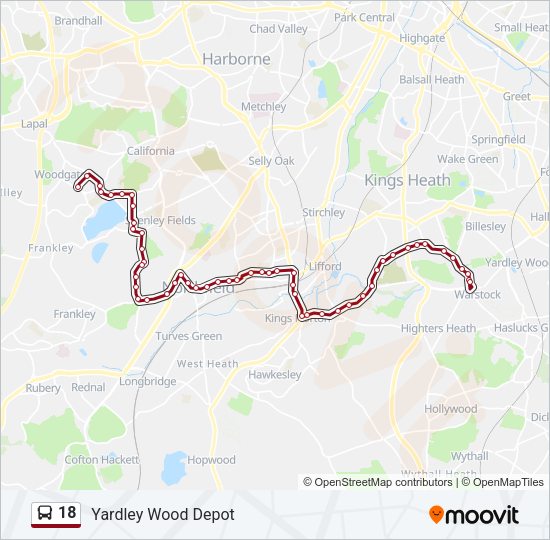 18 Bus Line Map