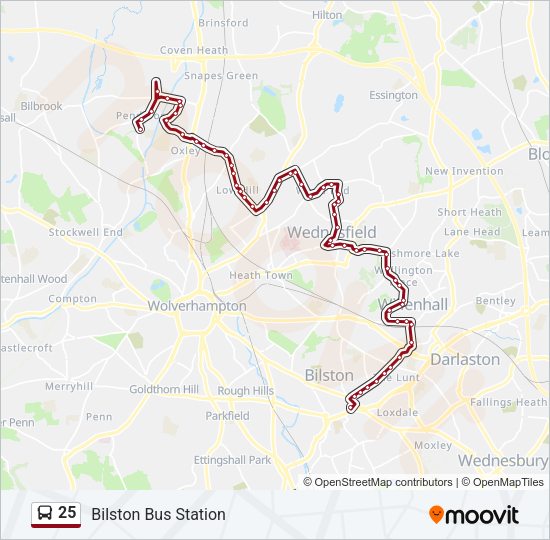25 Bus Line Map