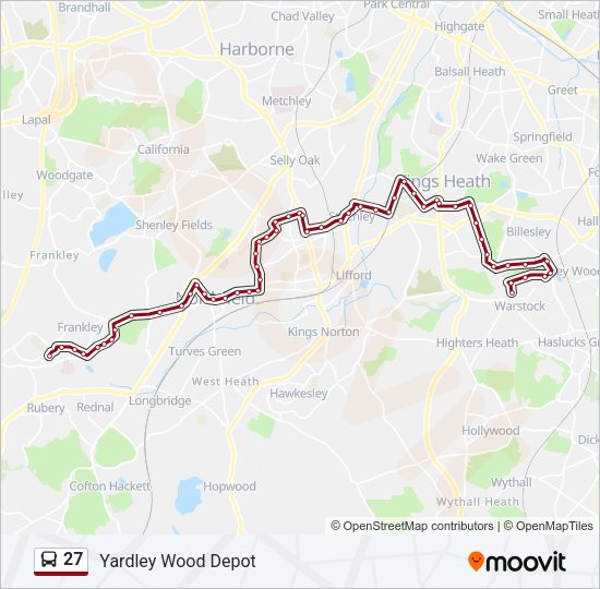 27 Bus Line Map