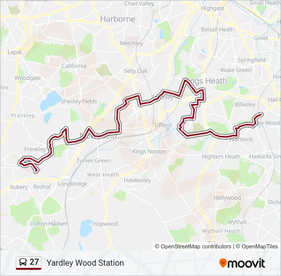 27 Bus Line Map