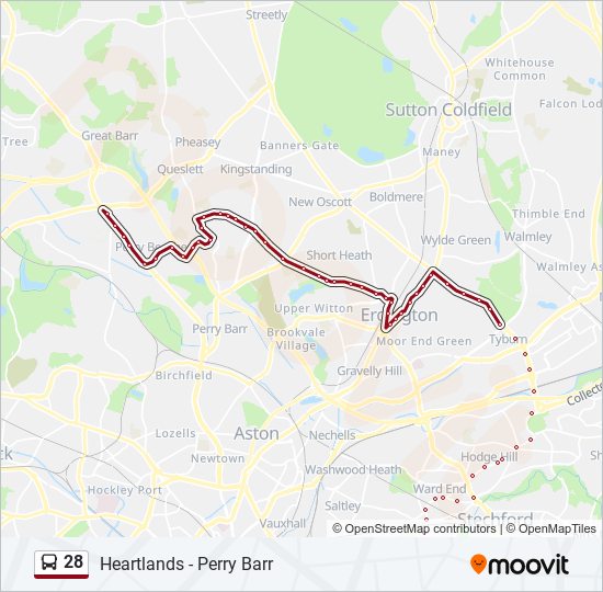 28 Bus Line Map
