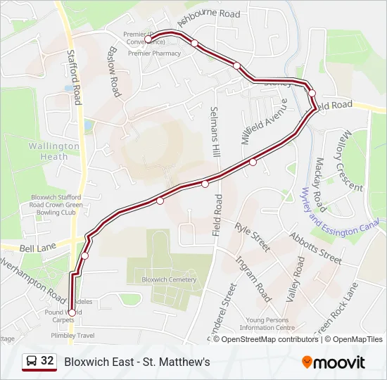 32 Bus Line Map