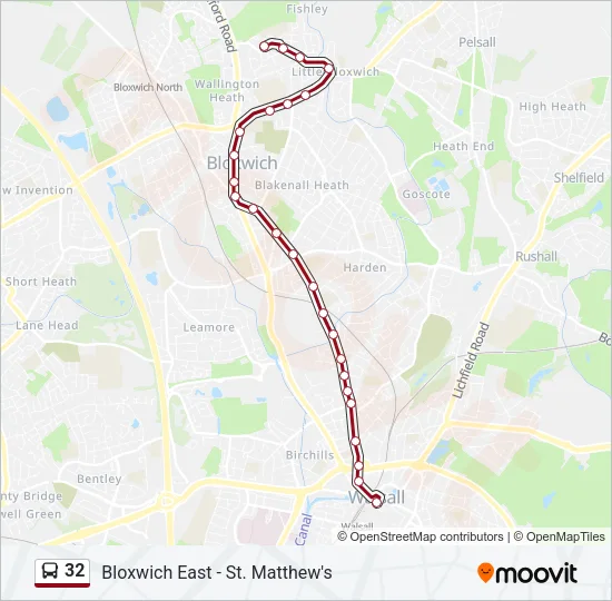 32 Bus Line Map